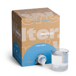Eau de source Roche Claire - Cube d'eau Merci Walter avec robinet  10L