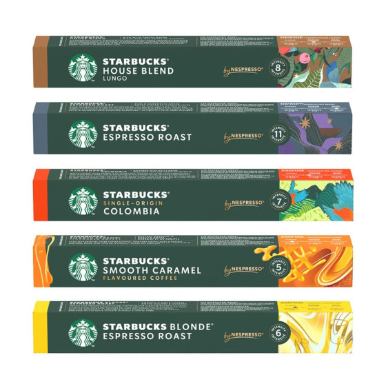 Pack découverte - Capsule Starbucks ® by Nespresso ®  - 5 variétés - 50 capsules