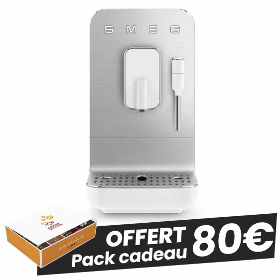Expresso Broyeur SMEG BCC12WHMEU – 19 Bars, 1350 W, Réservoir 1,4 L