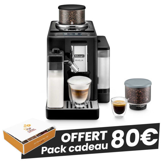 Delonghi Rivelia Latte FEB 4455.B avec 2 bacs à grains