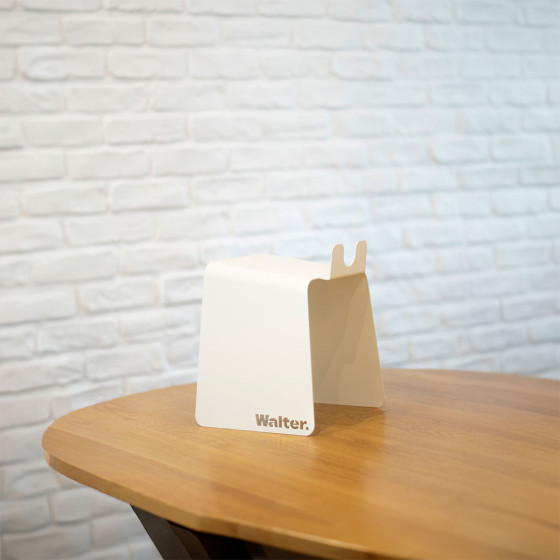 Support pour Cube Walter en acier Beige