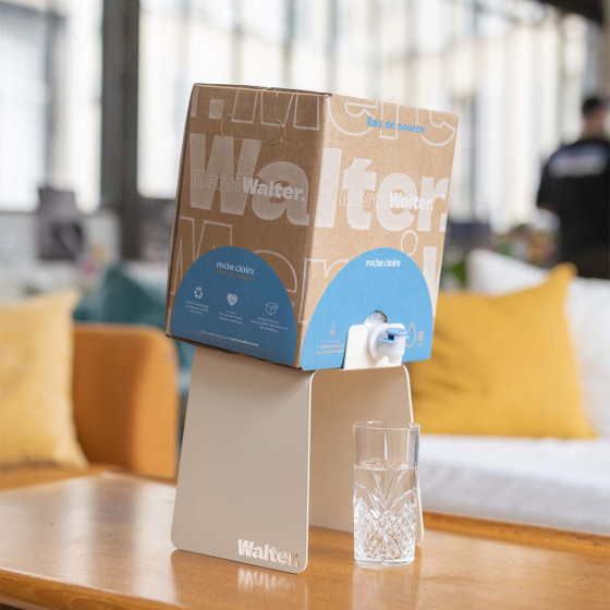 Support pour Cube Walter en acier Beige