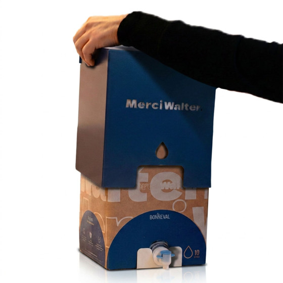 Cache Cube Walter en acier Bleu