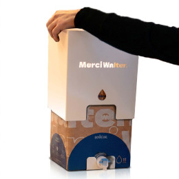 Cache Cube Walter en acier Beige