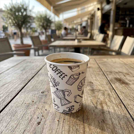 Gobelet carton 10 cl (4oz) Graffiti - 3000 gobelets