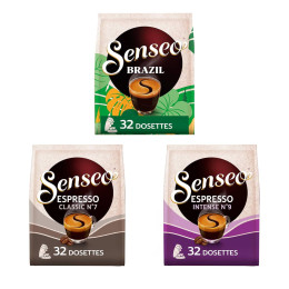 Dosette Senseo Pack 100% Arabica - 3 paquets - 96 dosettes