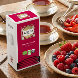 Thé Noir 4 Fruits Rouges Bio Kusmi Tea - 25 sachets enveloppés