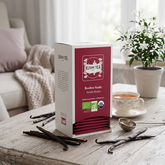 Rooibos Vanille Bio Kusmi Tea - 25 sachets enveloppés