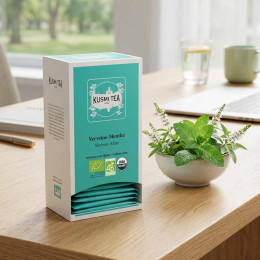 Infusion Verveine-Menthe Bio Kusmi Tea - 25 sachets enveloppés