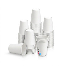 Gobelet carton 15 cl (6oz) Blanc - 100 gobelets