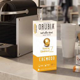 Capsule Nespresso Compatible Café Orubia Cremoso 100% Arabica Intensité 7 - 10 capsules