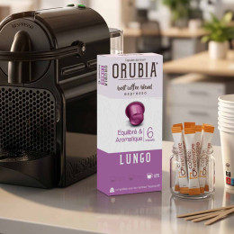 Capsule Nespresso Compatible Café Orubia Lungo 100% Arabica Intensité 6 - 10 capsules