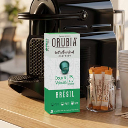 Capsule Nespresso Compatible Café Orubia Brésil 100% Arabica Intensité 5 - 10 capsules