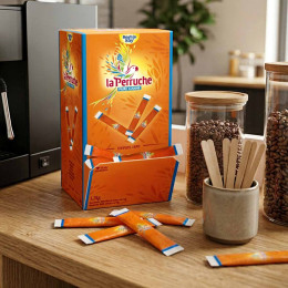 Sucre Roux Pure Canne Béghin-Say La Perruche - Boîte Distributrice - 300 bûchettes