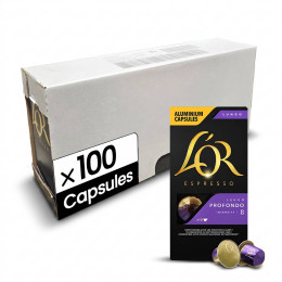 Capsule Nespresso Compatible Café L'Or Espresso Lungo Profondo - 10 boîtes - 100 capsules