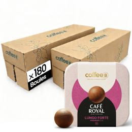 Boule de café CoffeeB Café Royal Lungo Forte - 20 boites - 180 boules