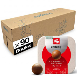 Boule de café CoffeeB illy Classico Espresso - 10 boîtes - 90 boules
