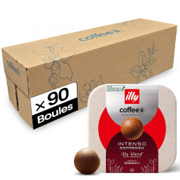 Boule de café CoffeeB illy Intenso Espresso - 10 boîtes - 90 boules