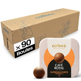 Boule de café CoffeeB Café Royal Espresso Forte - 10 boites - 90 boules