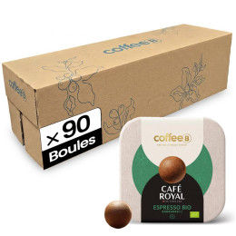 Boule de café CoffeeB Café Royal Espresso Bio - 10 boites - 90 boules