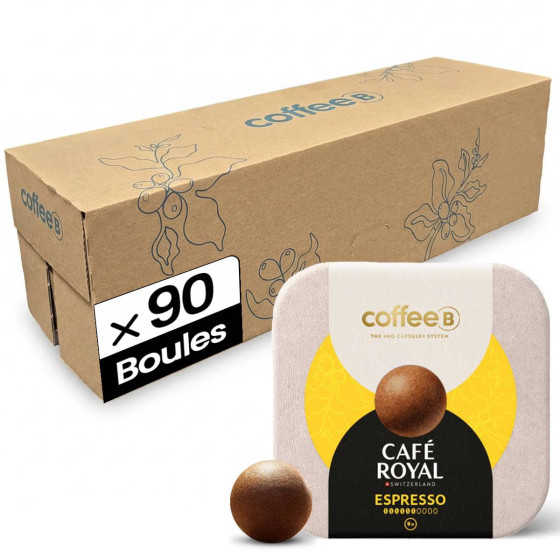 Boule de café CoffeeB Café Royal Espresso - 10 boites - 90 boules