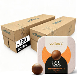 Boule de café CoffeeB Café Royal Espresso Forte - 20 boites - 180 boules