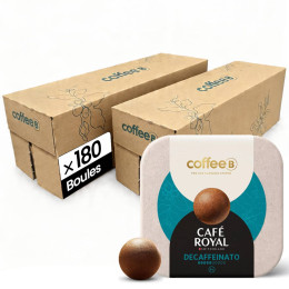 Boule de café CoffeeB Café Royal Decaffeinato - 20 boites - 180 boules