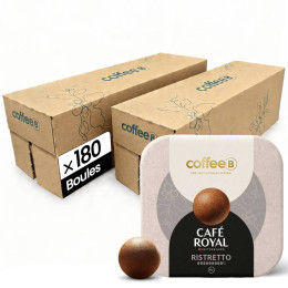 Boule de café CoffeeB Café Royal Ristretto - 20 boites - 180 boules