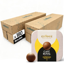 Boule de café CoffeeB Café Royal Espresso - 20 boites - 180 boules