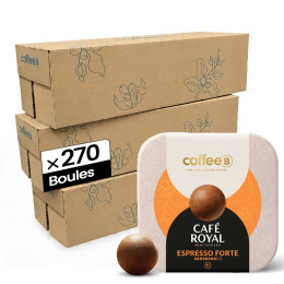 Boule de café CoffeeB Café Royal Espresso Forte - 30 boites - 270 boules