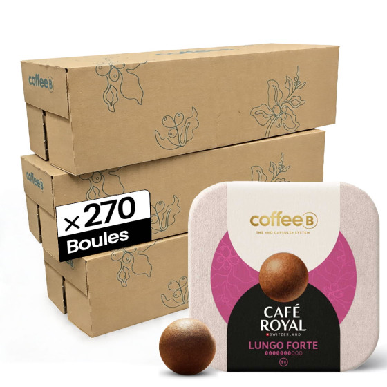 Boule de café CoffeeB Café Royal Lungo Forte - 30 boîtes - 270 boules