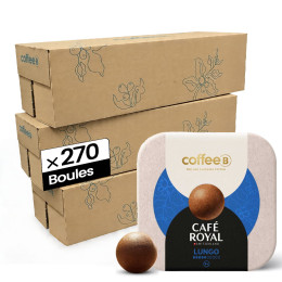 Boule de café CoffeeB Café Royal Lungo - 30 boites - 270 boules