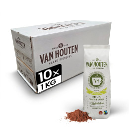 Chocolat Chaud Van Houten VH Fairtrade Max Havelaar Cacao 12% - 10 paquets - 10 Kg