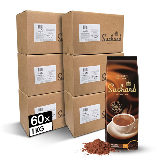 Chocolat Chaud Suchard Recette Originale - 60 paquets - 60 Kg