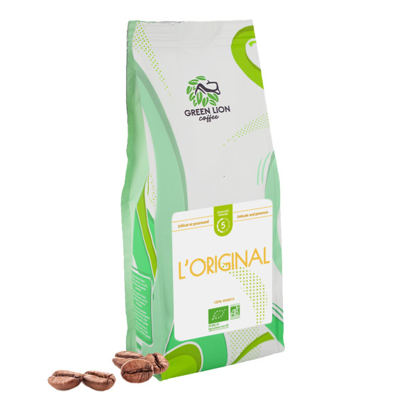 Café en grains Bio Green Lion Coffee L'Original - 1 Kg