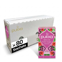 Infusion Bio Pukka Détox Fruits Rouges - 4 boites - 80 sachets