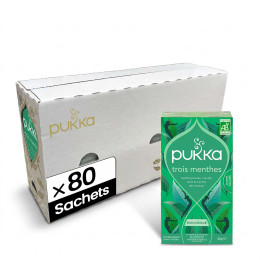 Infusion Bio Pukka Trois Menthes - 4 boites - 80 sachets