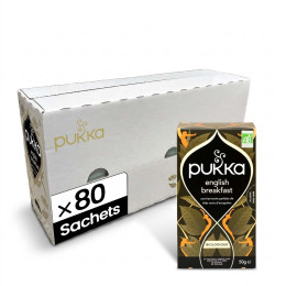 Thé Noir Bio Pukka Elegant English Breakfast - 4 boites - 80 sachets