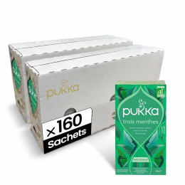 Infusion Bio Pukka Trois Menthes - 8 boites - 160 sachets