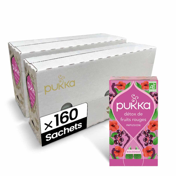 Infusion Bio Pukka Détox Fruits Rouges - 8 boites - 160 sachets