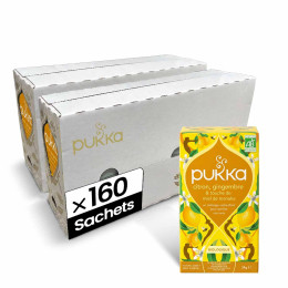 Infusion Bio Pukka Citron, Gingembre et touche de Miel de Manuka - 8 boites - 160 sachets