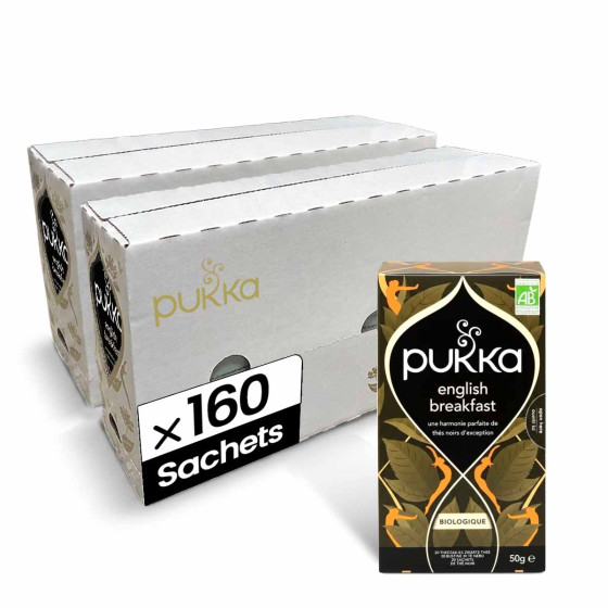 Thé Noir Bio Pukka Elegant English Breakfast - 8 boites - 160 sachets