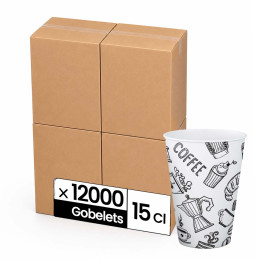 Gobelet carton 15 cl (6oz) Graffiti - 12000 gobelets