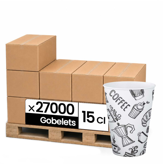 Gobelet carton 15 cl (6oz) Graffiti - 27000 gobelets