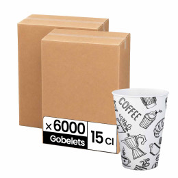 Gobelet carton 15 cl (6oz) Graffiti - 6000 gobelets