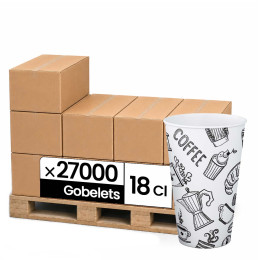 Gobelet carton 18 cl (7oz) Graffiti - 27000 gobelets