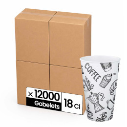 Gobelet carton 18 cl (7oz) Graffiti - 12000 gobelets