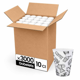 Gobelet carton 10 cl (4oz) Graffiti - 3000 gobelets