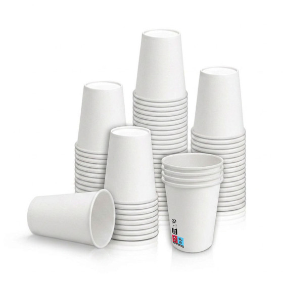 Gobelet carton 18 cl (7oz) Blanc - 100 gobelets