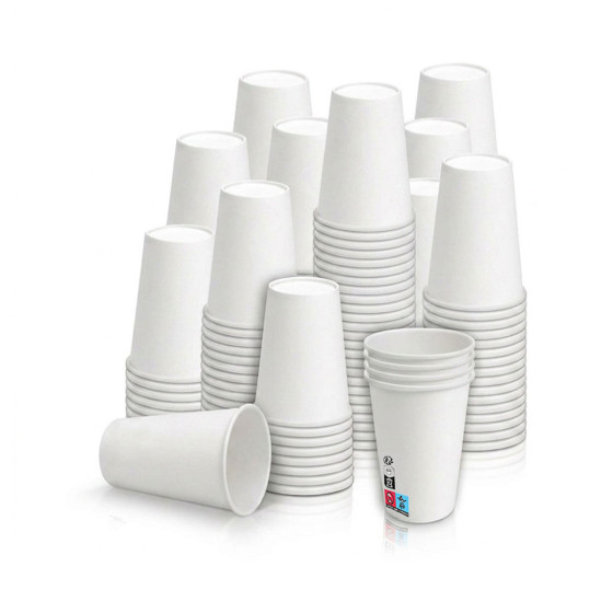 Gobelet carton 15 cl (6oz) Blanc - 1000 gobelets